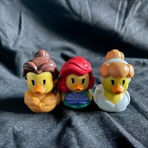 Princess Rubber Duck Set - Yellow, Red, Blue